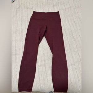 Lululemon Maroon Leggings.